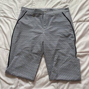 Rohnisch Golf Capri Pants Womens Blue White Pockets Lightweight Pockets
